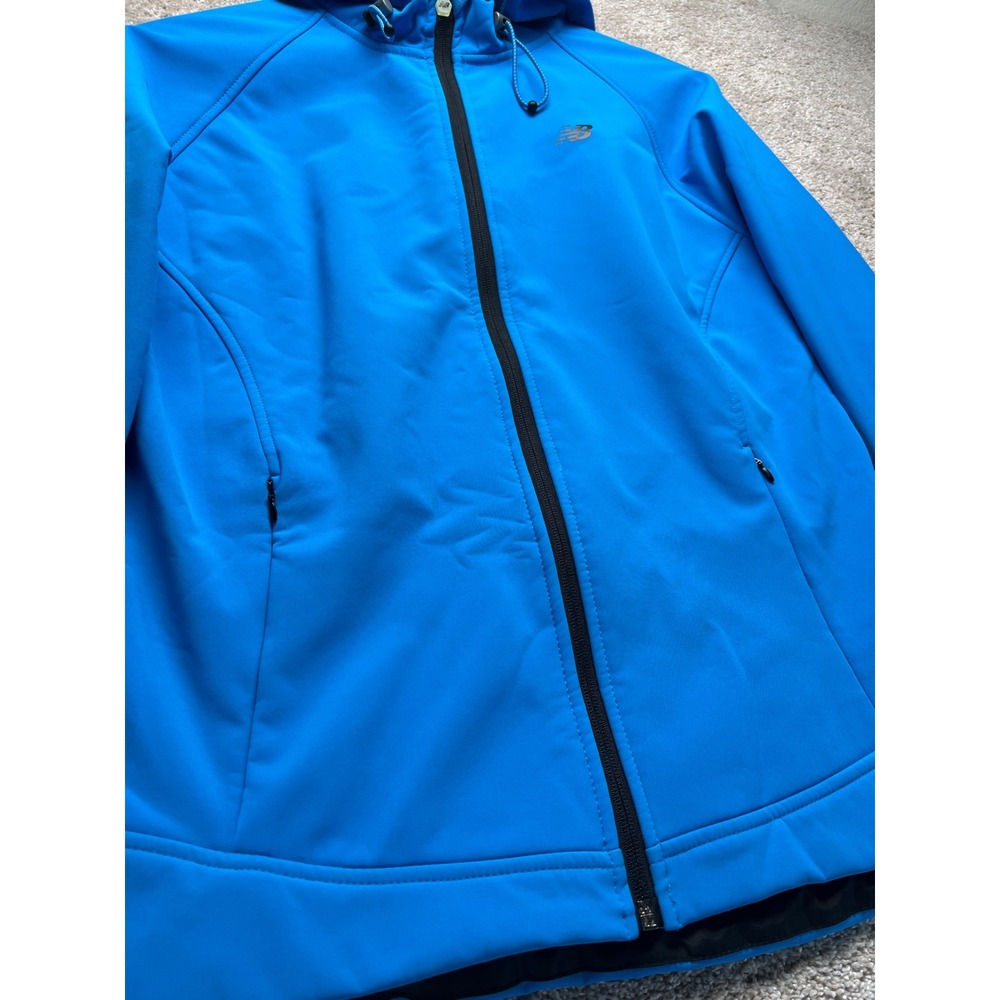 New Balance Women's Blue Softshell Hooded Jacket Fleece‎ Lined Size M - Picture 12 of 15